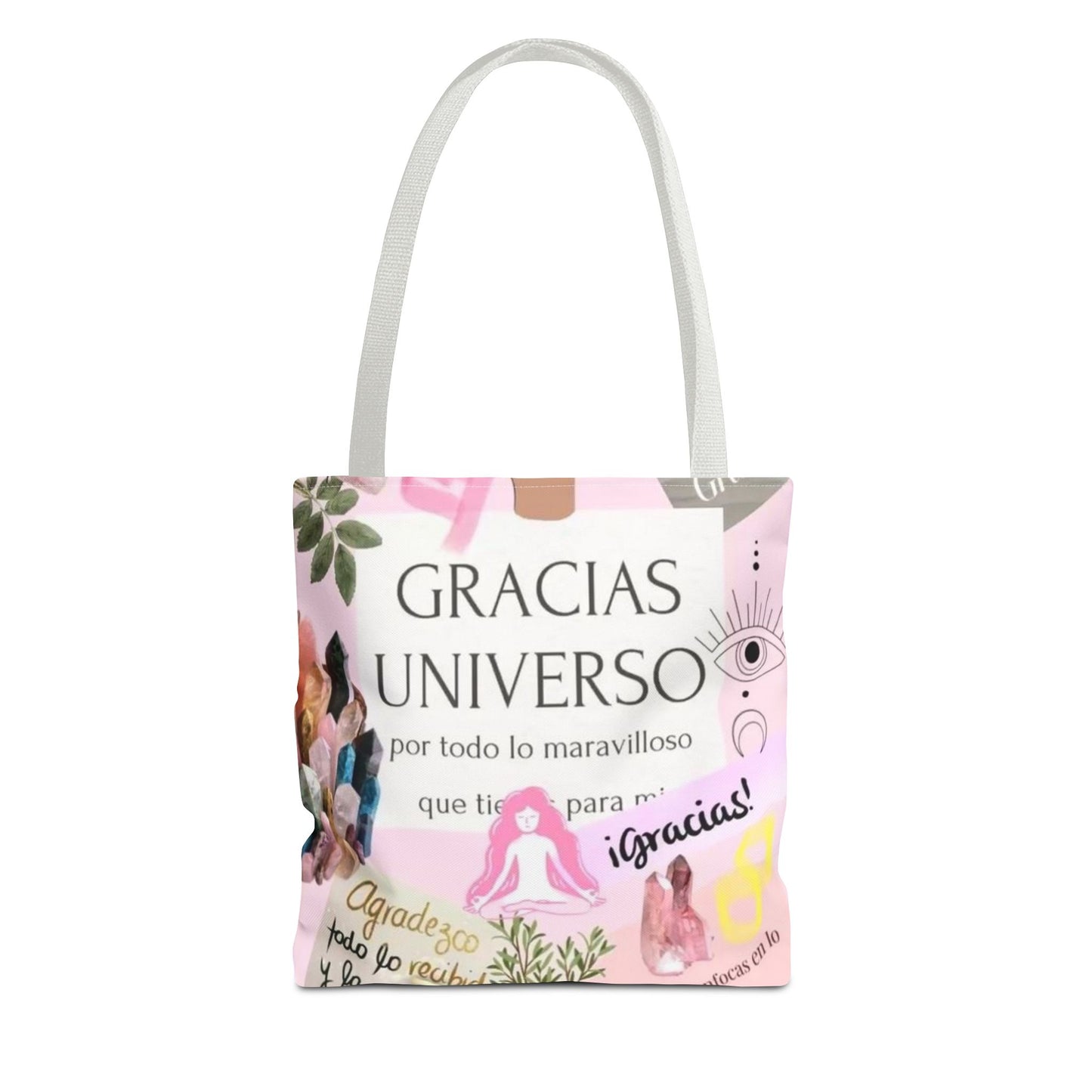 Gratitude Tote Bag, Inspirational Canvas Shopper, Thank You Gift, Boho Style Carryall, Positive Vibes Bag