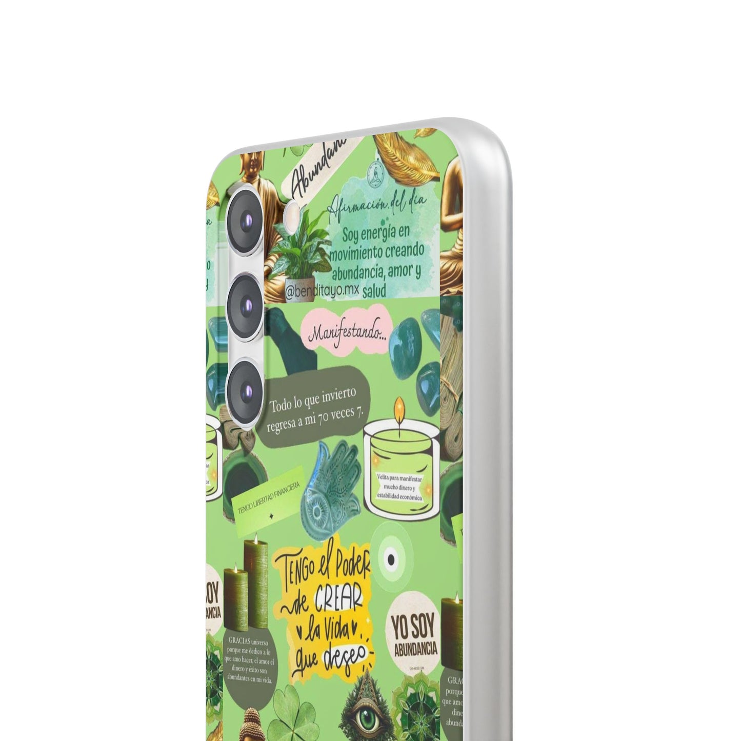 Vibrant Flexi Cases for Abundance Mindset | Phone Protection, Gift for Motivational Quotes, Spiritual Decor, Positive Vibes