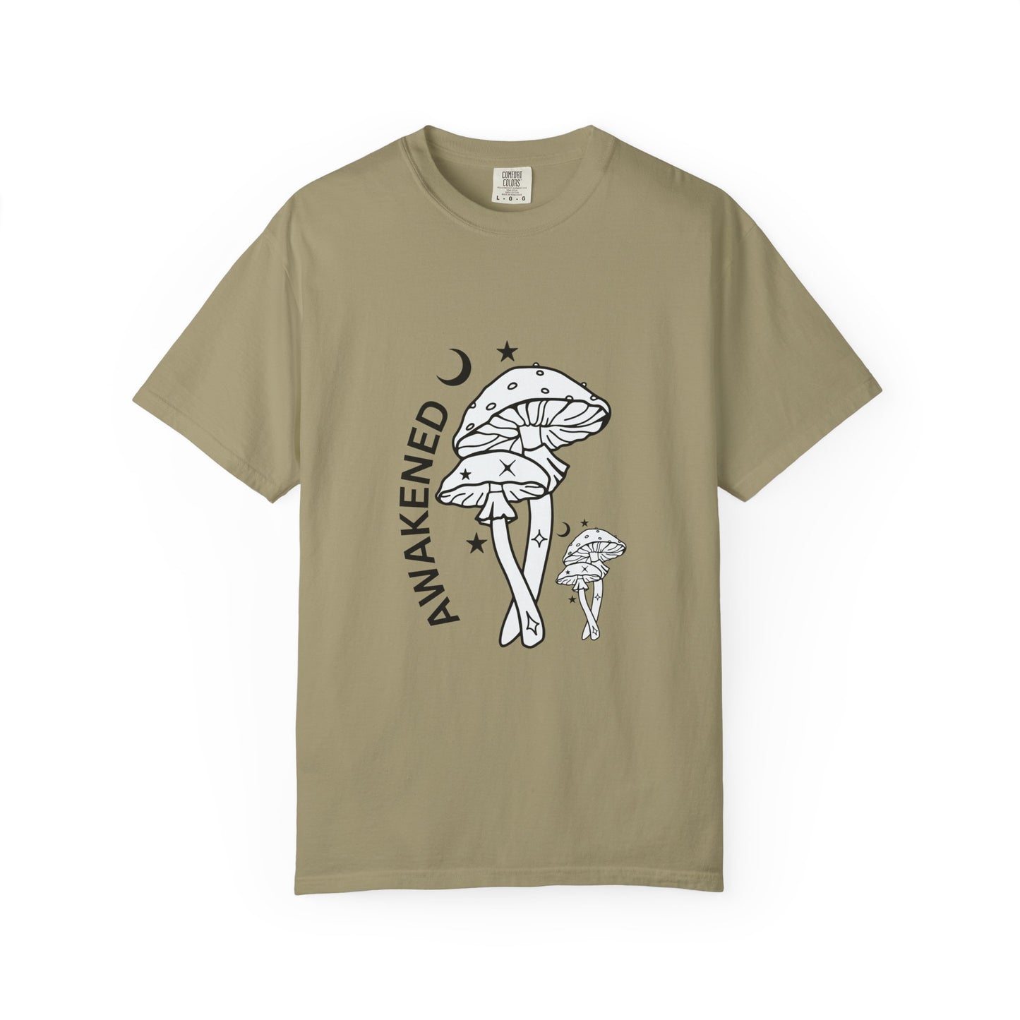 Unisex Garment-Dyed T-Shirt - "Awakened" Mushroom Design for Nature Lovers