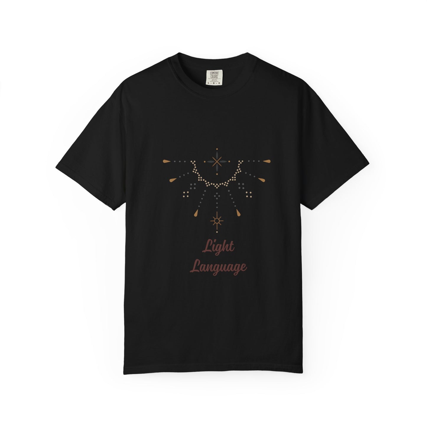 Unisex Light Language Garment-Dyed T-shirt - Spiritual and Artistic Design