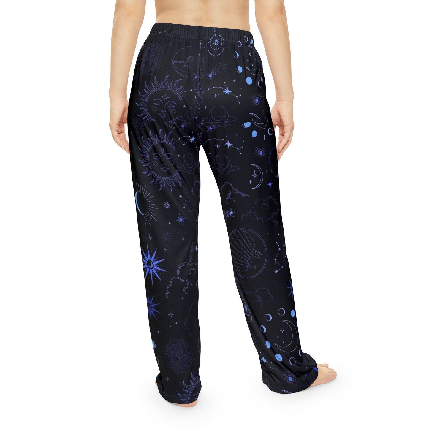 Cosmic Dreams Women's Pajama Pants, Starry Night Comfort, Celestial Pattern Sleepwear, Gift for Her, Relaxed Loungewear