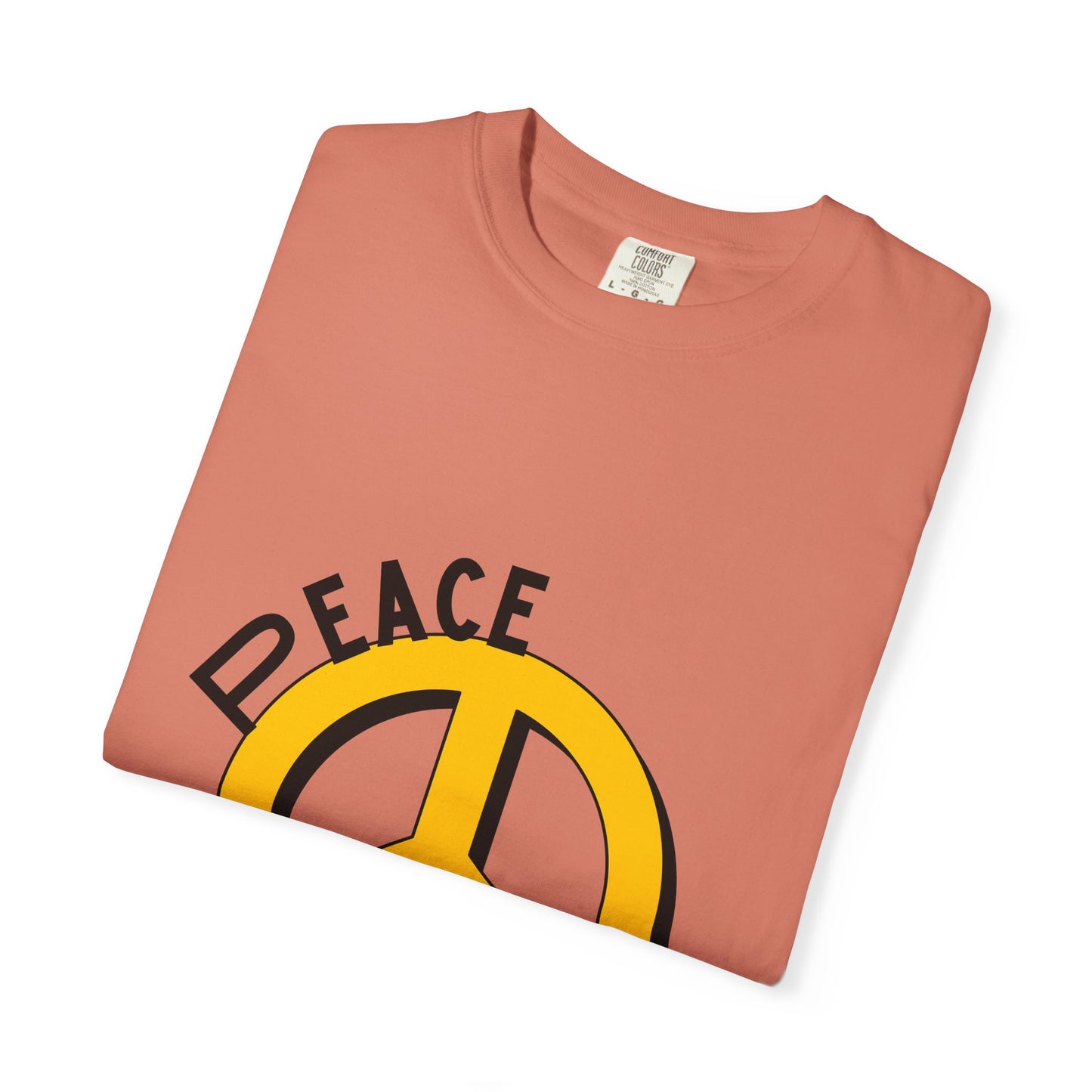 Peace Graphic Unisex T-Shirt - Garment-Dyed White Tee for Casual Vibes