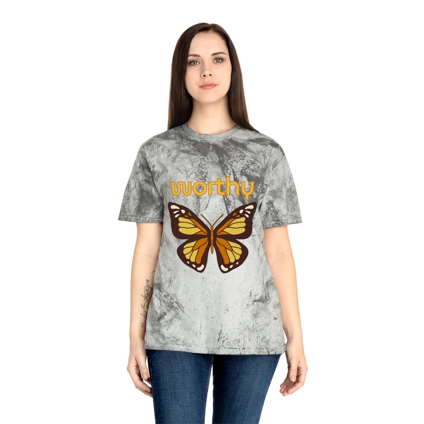 Worthy Butterfly Unisex Color Blast T-Shirt | Positive Vibes Apparel