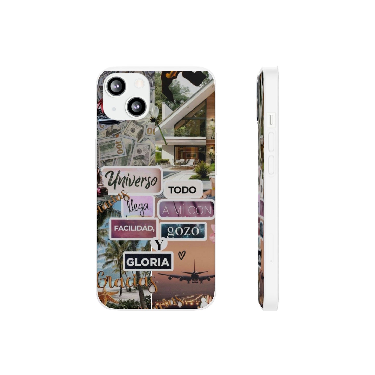 Vibrant Flexi Phone Case with Inspirational Quotes, Bohemian Style, Perfect Gift for Friends, Travelers, Birthdays, Everyday Use