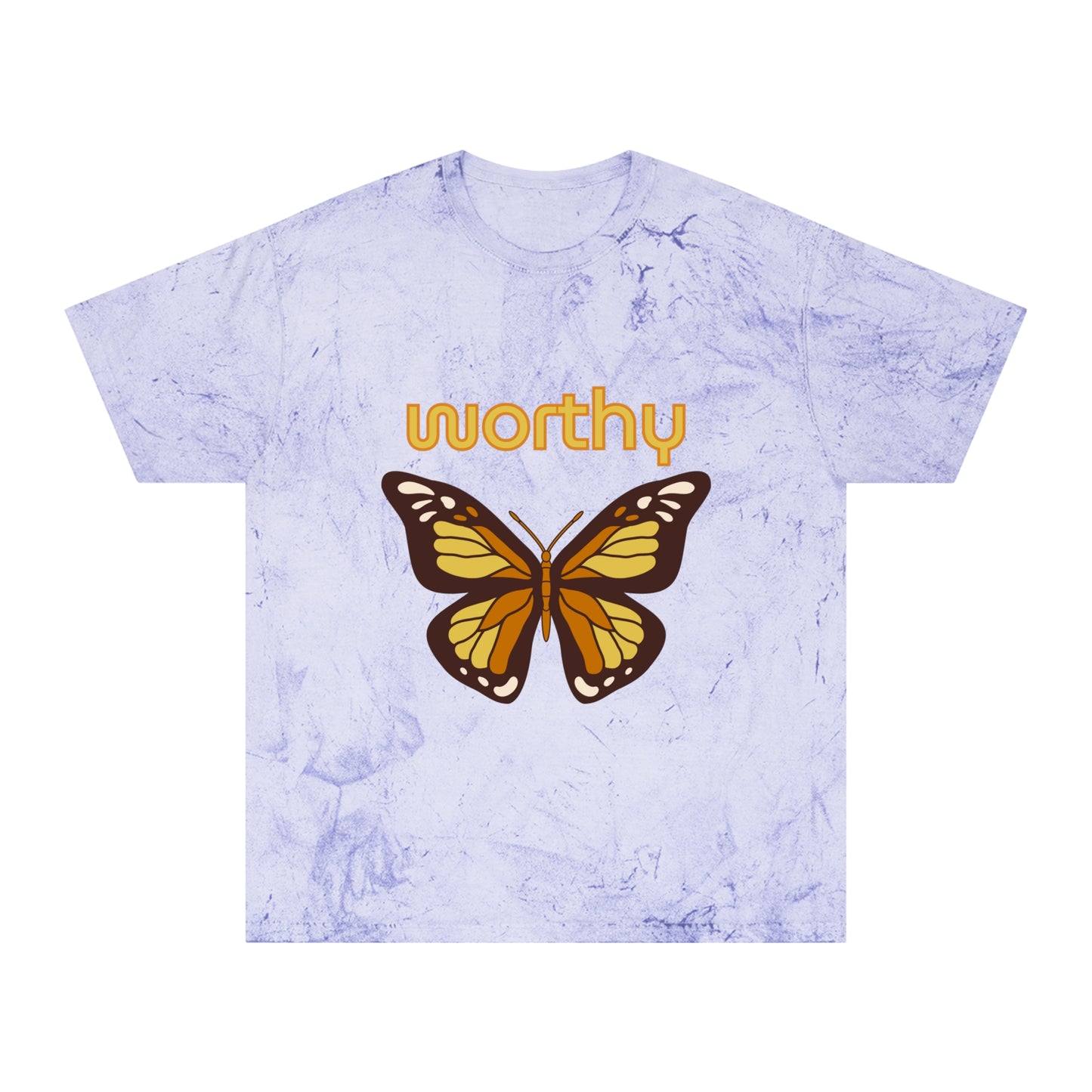Worthy Butterfly Unisex Color Blast T-Shirt | Positive Vibes Apparel