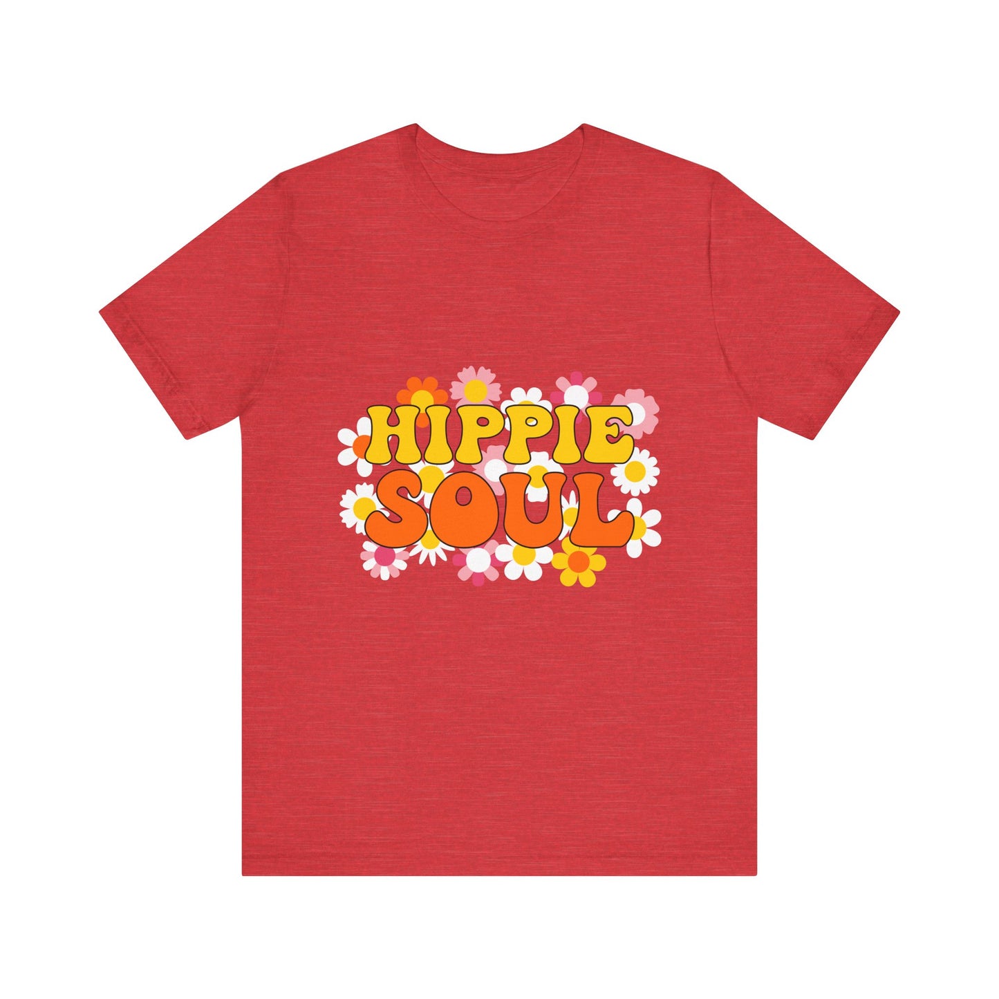 Hippie Soul Unisex Tee - Retro Floral Graphic T-Shirt for Free Spirits