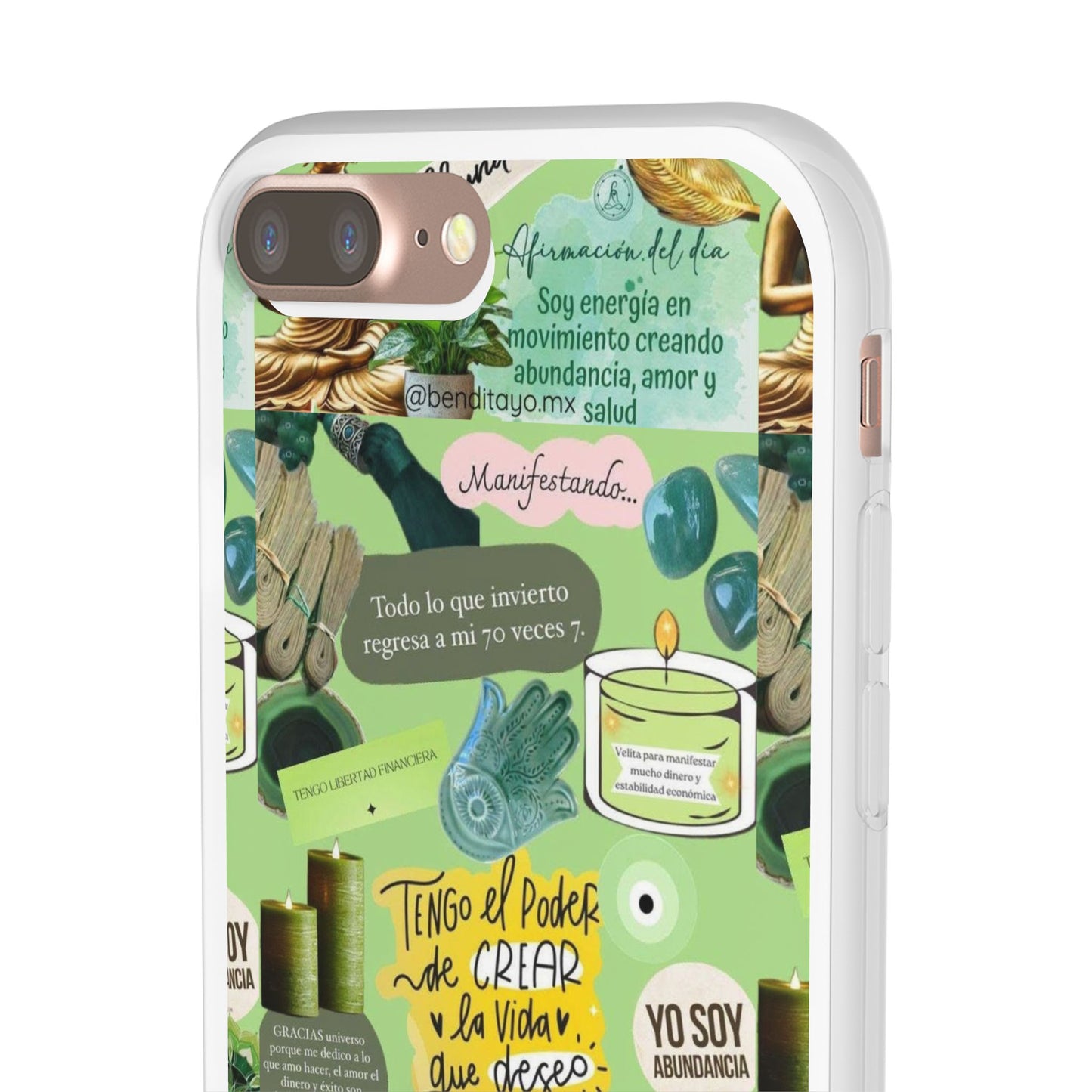 Vibrant Flexi Cases for Abundance Mindset | Phone Protection, Gift for Motivational Quotes, Spiritual Decor, Positive Vibes