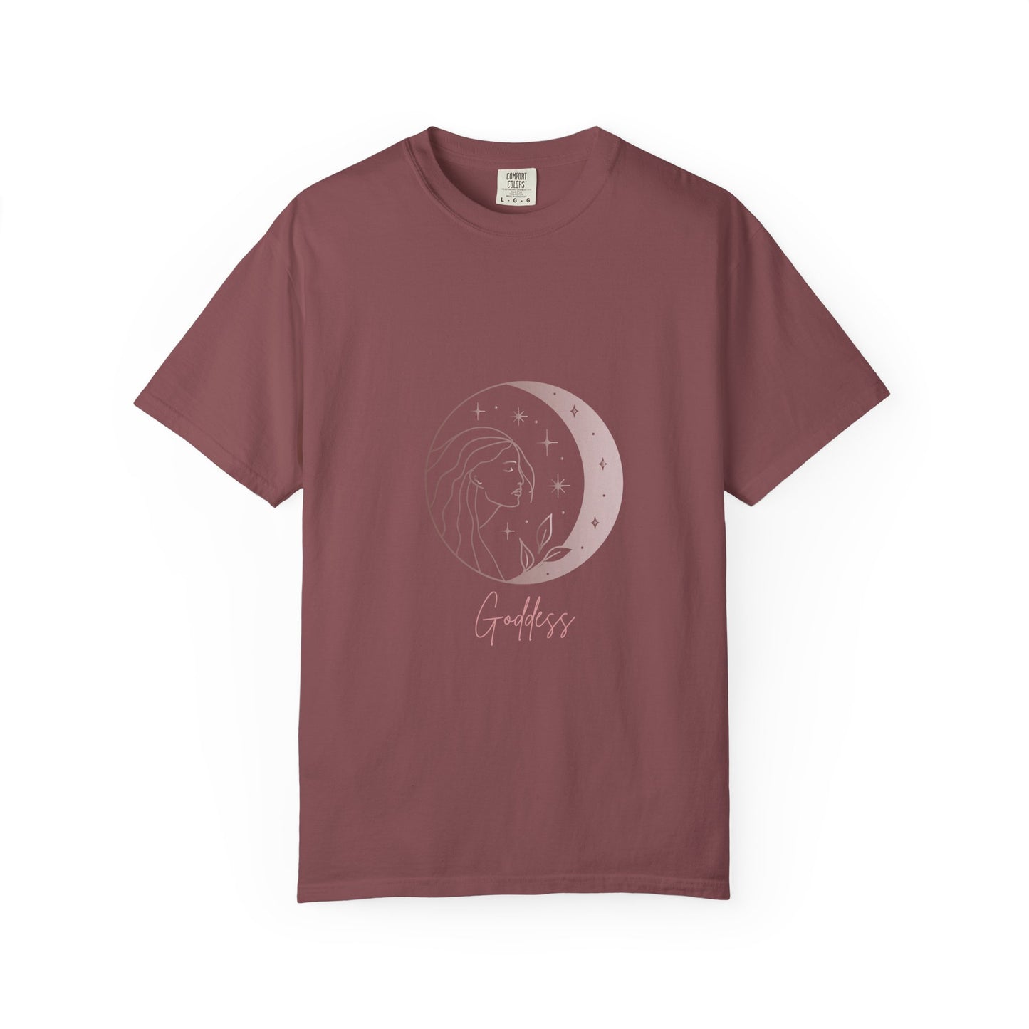 Goddess Moon T-Shirt - Unisex Garment-Dyed Tee for Spiritual Souls