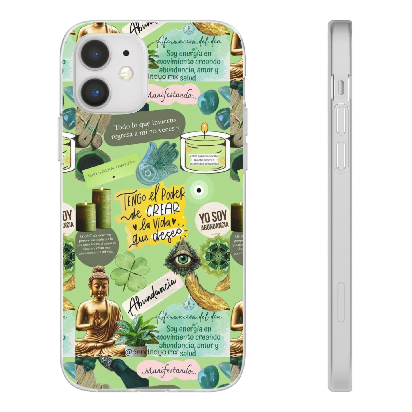 Vibrant Flexi Cases for Abundance Mindset | Phone Protection, Gift for Motivational Quotes, Spiritual Decor, Positive Vibes