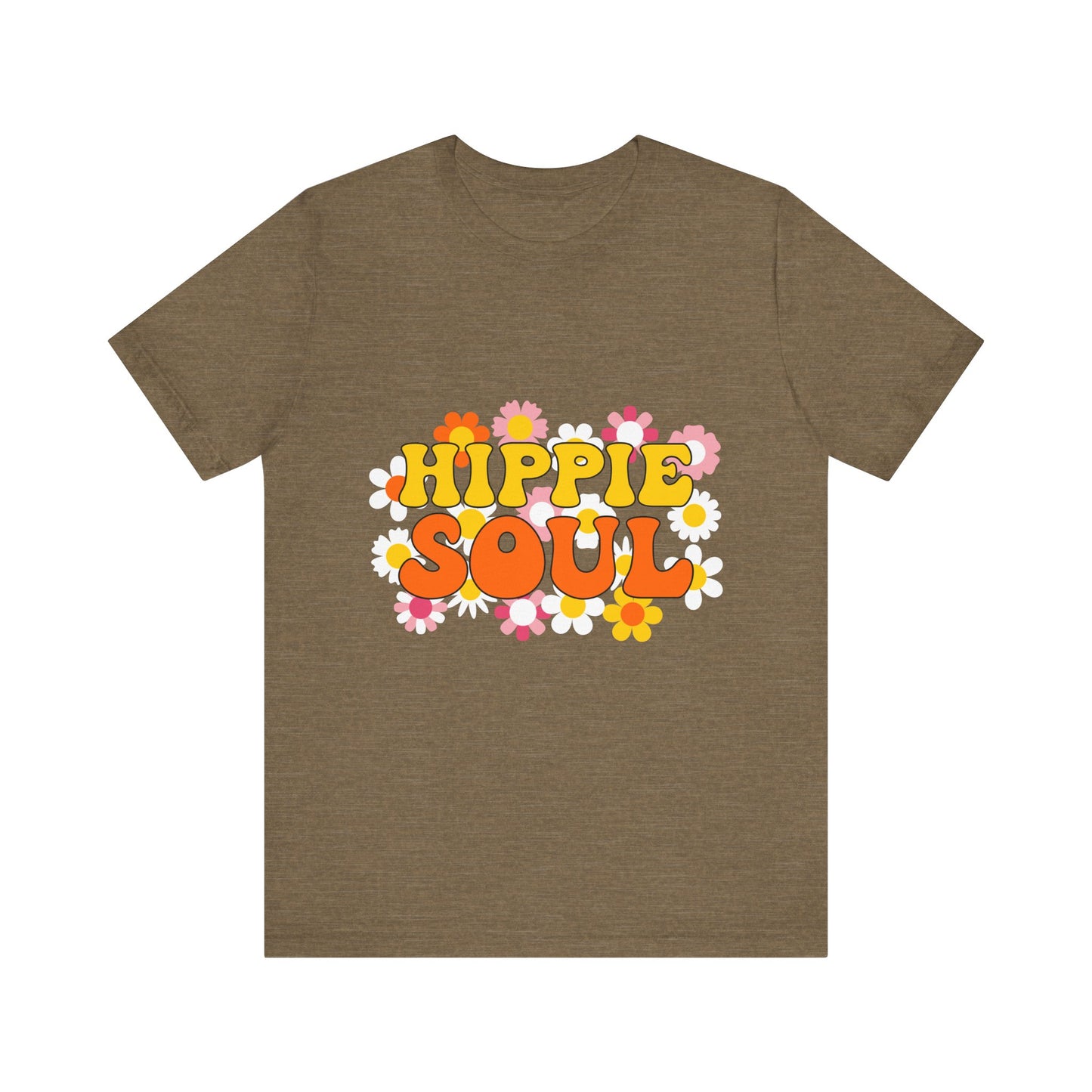 Hippie Soul Unisex Tee - Retro Floral Graphic T-Shirt for Free Spirits