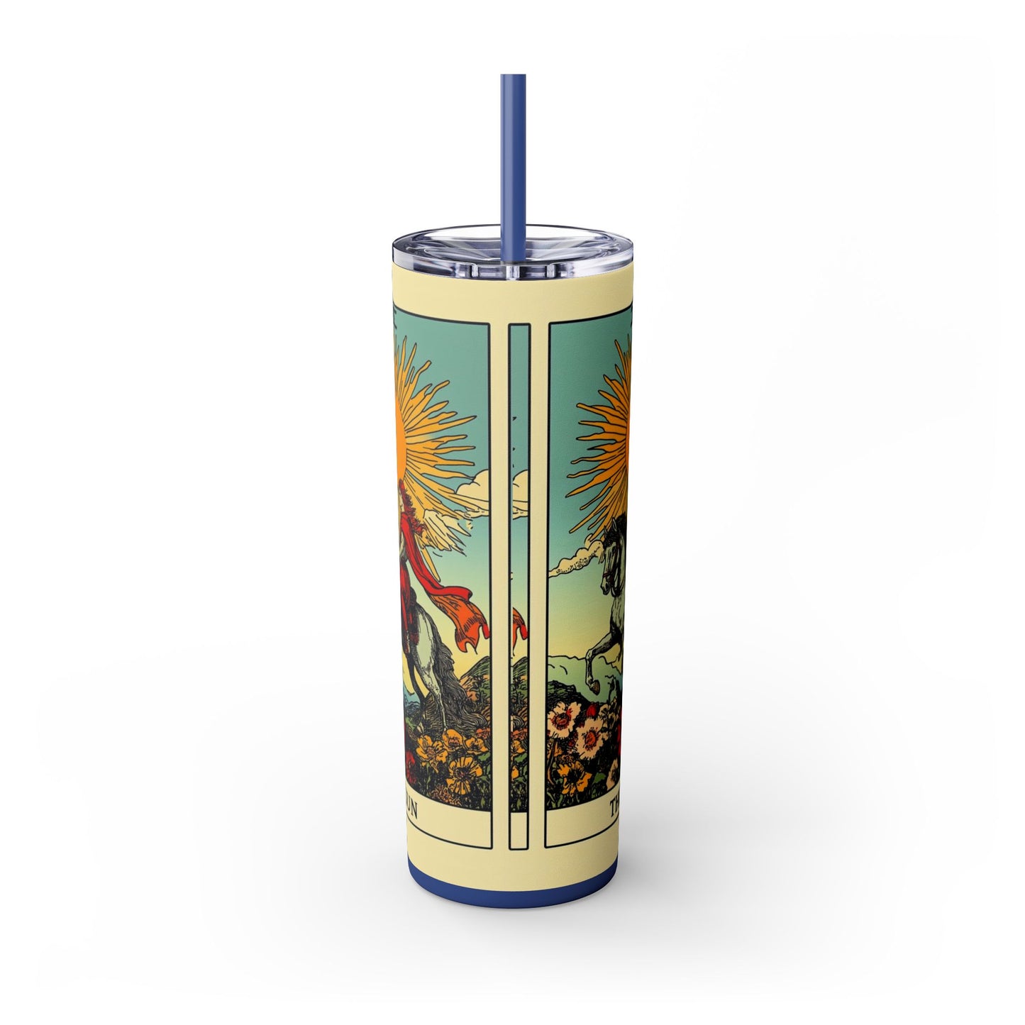 Sunshine Unicorn Skinny Tumbler, 20oz | Gift for Unicorn Lovers, Travel Cup, Reusable Straw, Summer Drinkware, Birthday Gift