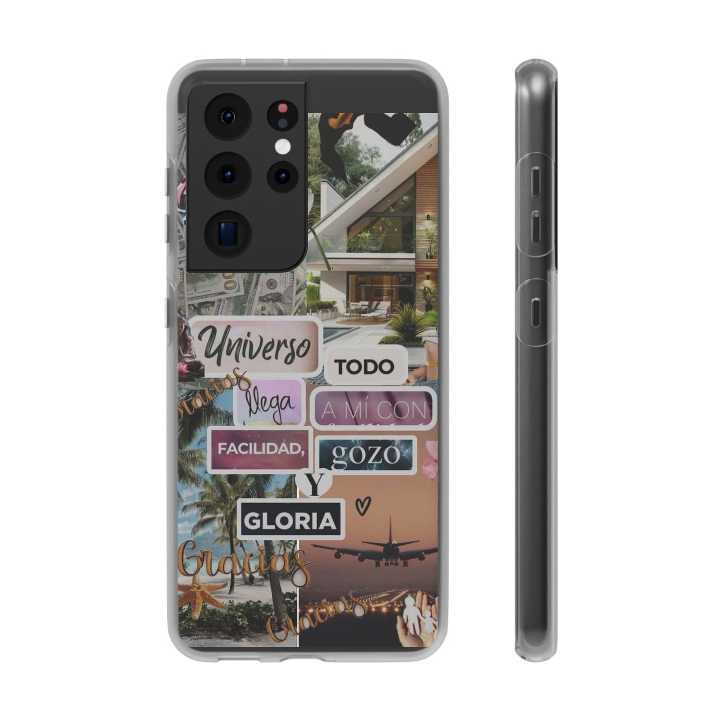 Vibrant Flexi Phone Case with Inspirational Quotes, Bohemian Style, Perfect Gift for Friends, Travelers, Birthdays, Everyday Use