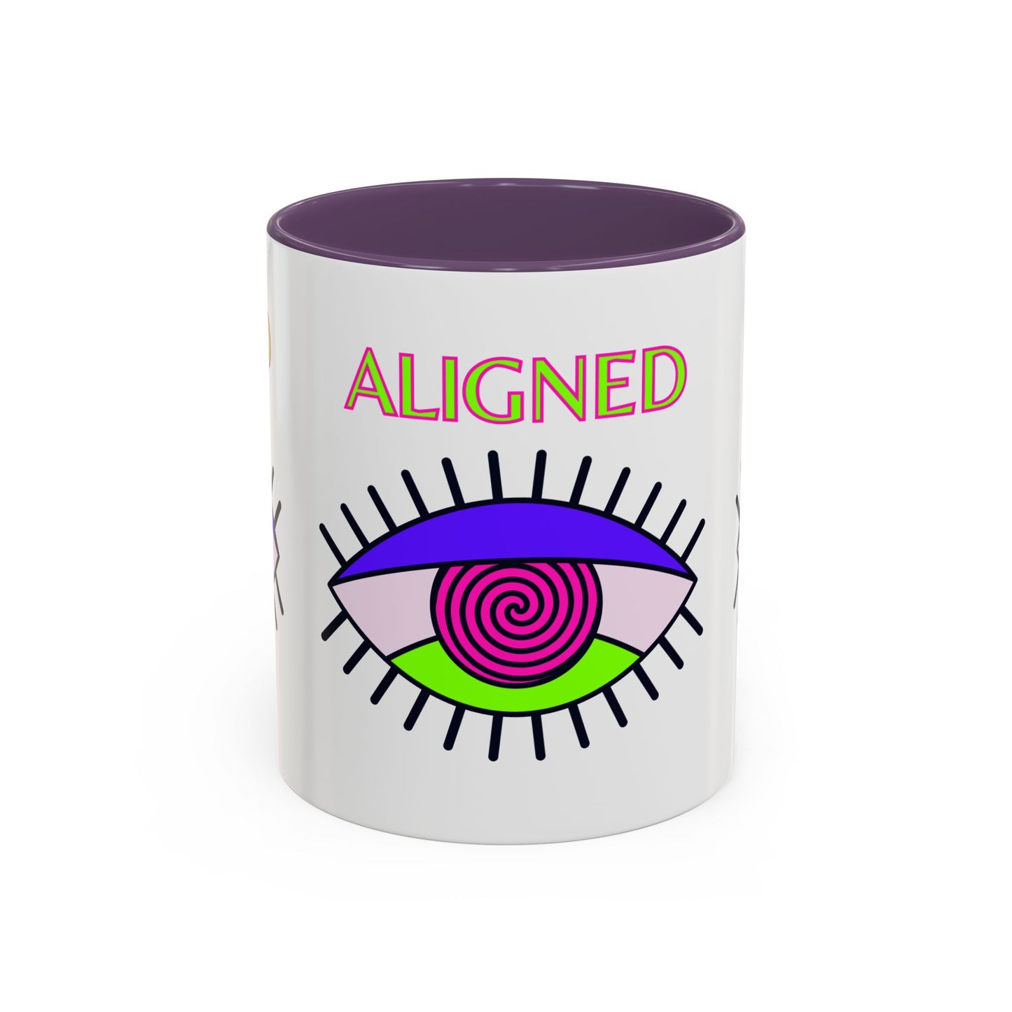 Aligned Eye Accent Coffee Mug - Inspirational Gift, Unique Artwork, Home Decor, Mindfulness Mug, Boho Style
