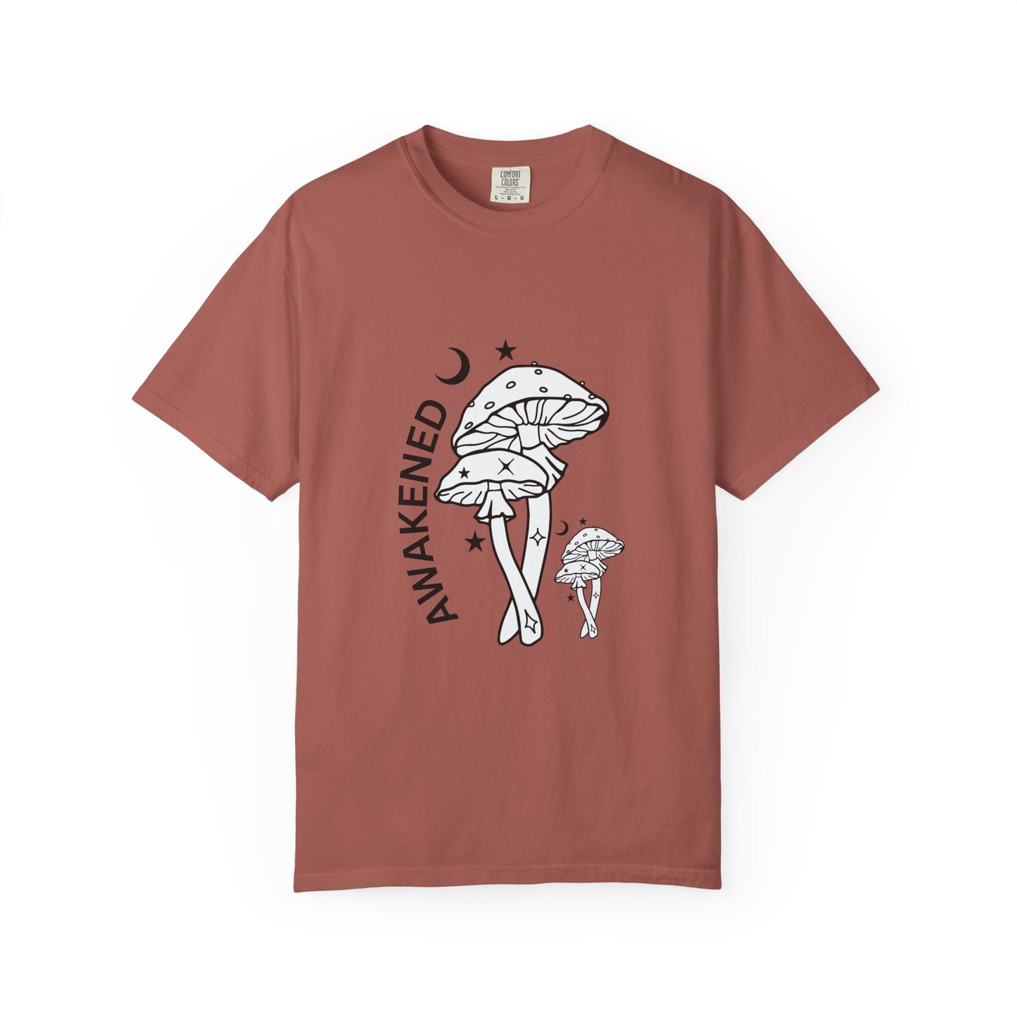 Unisex Garment-Dyed T-Shirt - "Awakened" Mushroom Design for Nature Lovers