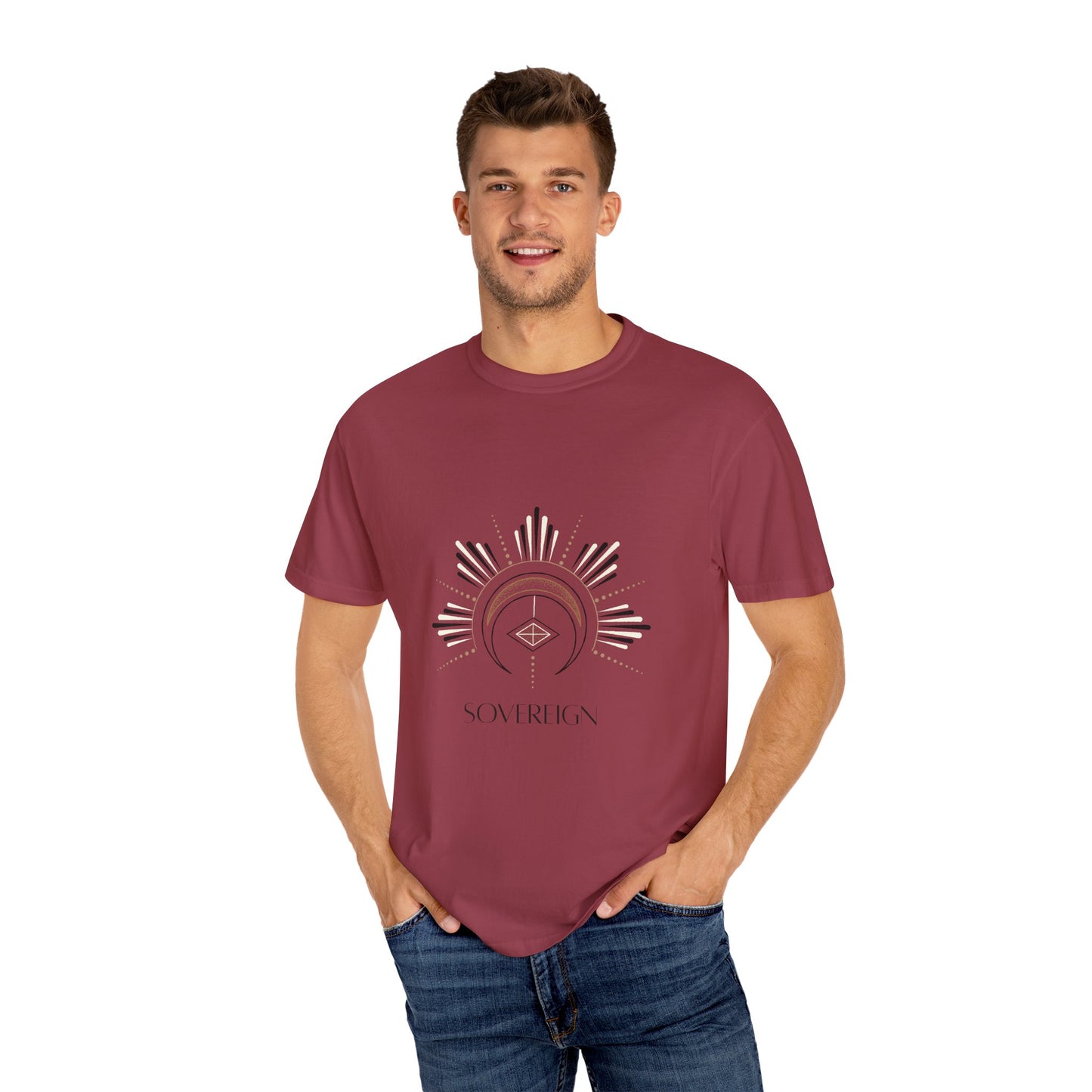 Sovereign Unisex Garment-Dyed T-Shirt - Bohemian Style Graphic Tee