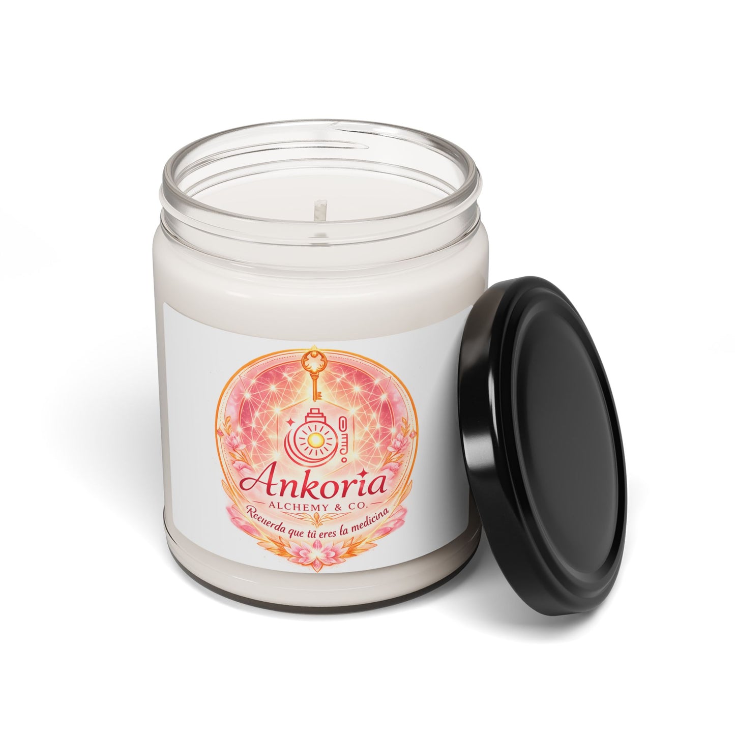 Soy Candle — Ankoría Alchemy Scented 9oz Jar (Handmade Aromatic Home Accent)