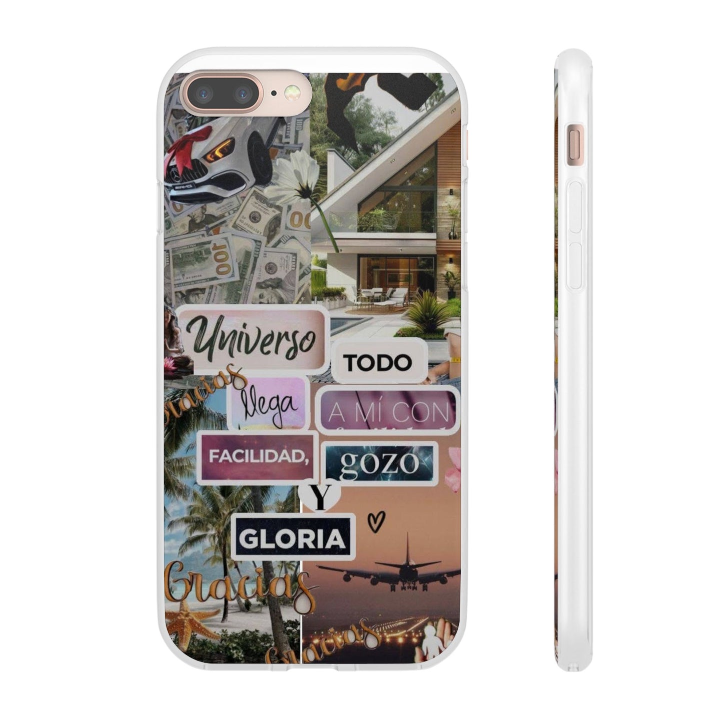 Vibrant Flexi Phone Case with Inspirational Quotes, Bohemian Style, Perfect Gift for Friends, Travelers, Birthdays, Everyday Use