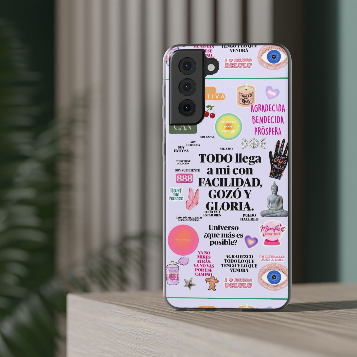 Positive Affirmation Flexi Cases for iPhone, Inspirational Phone Cover, Motivational Case, Gift for Her, Trendy Phone Protector