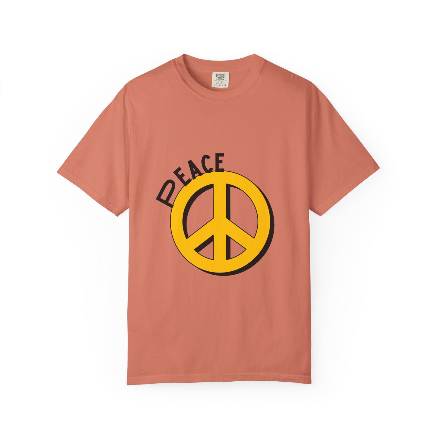 Peace Graphic Unisex T-Shirt - Garment-Dyed White Tee for Casual Vibes