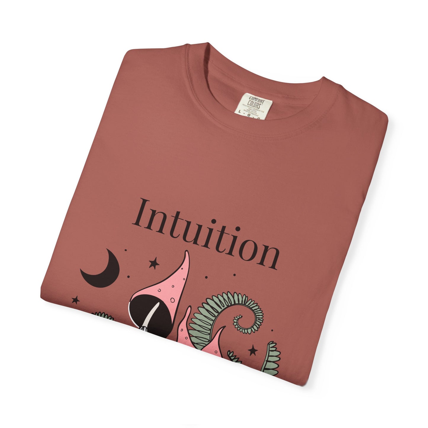 Intuition Unisex Garment-Dyed T-Shirt - Whimsical Nature Design