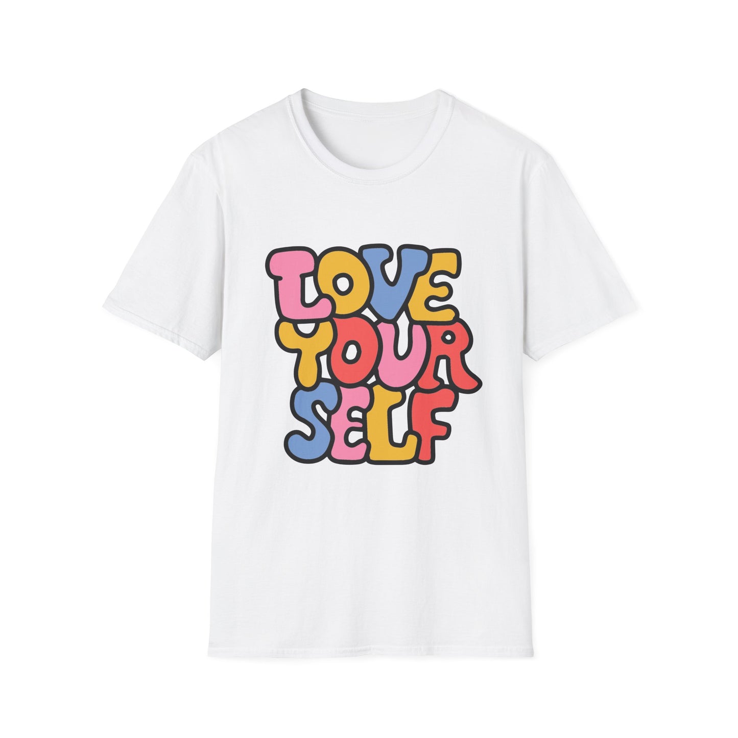 Inspirational Unisex Softstyle T-Shirt - 'Love Your Self'