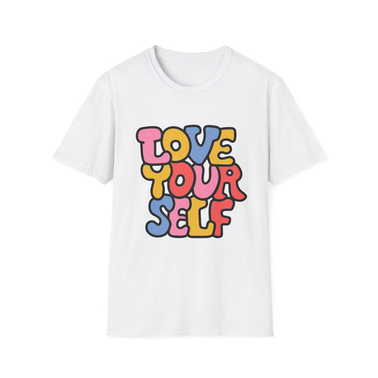 Inspirational Unisex Softstyle T-Shirt - 'Love Your Self'