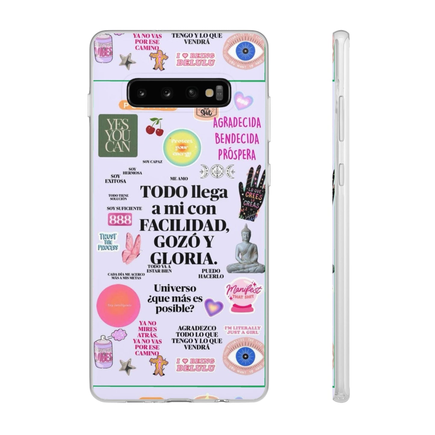 Positive Affirmation Flexi Cases for iPhone, Inspirational Phone Cover, Motivational Case, Gift for Her, Trendy Phone Protector