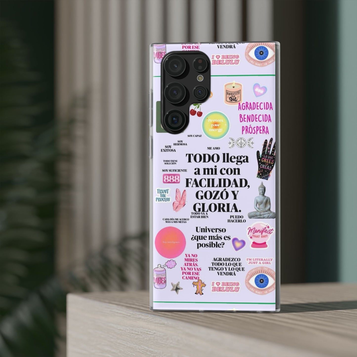 Positive Affirmation Flexi Cases for iPhone, Inspirational Phone Cover, Motivational Case, Gift for Her, Trendy Phone Protector