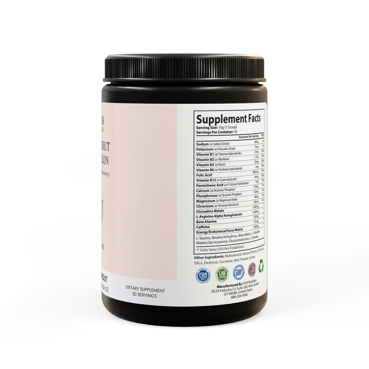 Pre-Workout Supplement, Watermelon (300g, 10.58oz)
