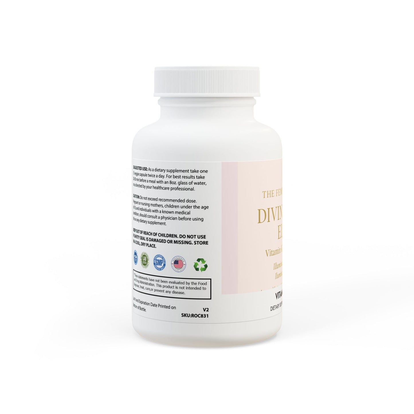 ✨ Divine Light Elixir Vitamin K2 + D3 Capsules Illuminate from within. Ilumina desde adentro.  (60 Capsules)