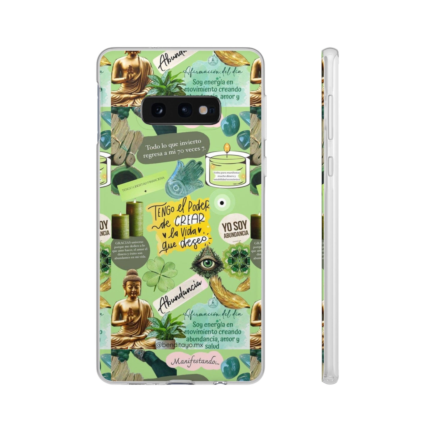 Vibrant Flexi Cases for Abundance Mindset | Phone Protection, Gift for Motivational Quotes, Spiritual Decor, Positive Vibes