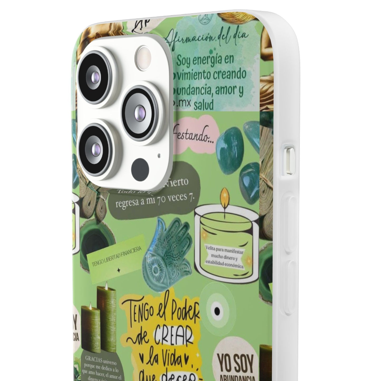 Vibrant Flexi Cases for Abundance Mindset | Phone Protection, Gift for Motivational Quotes, Spiritual Decor, Positive Vibes