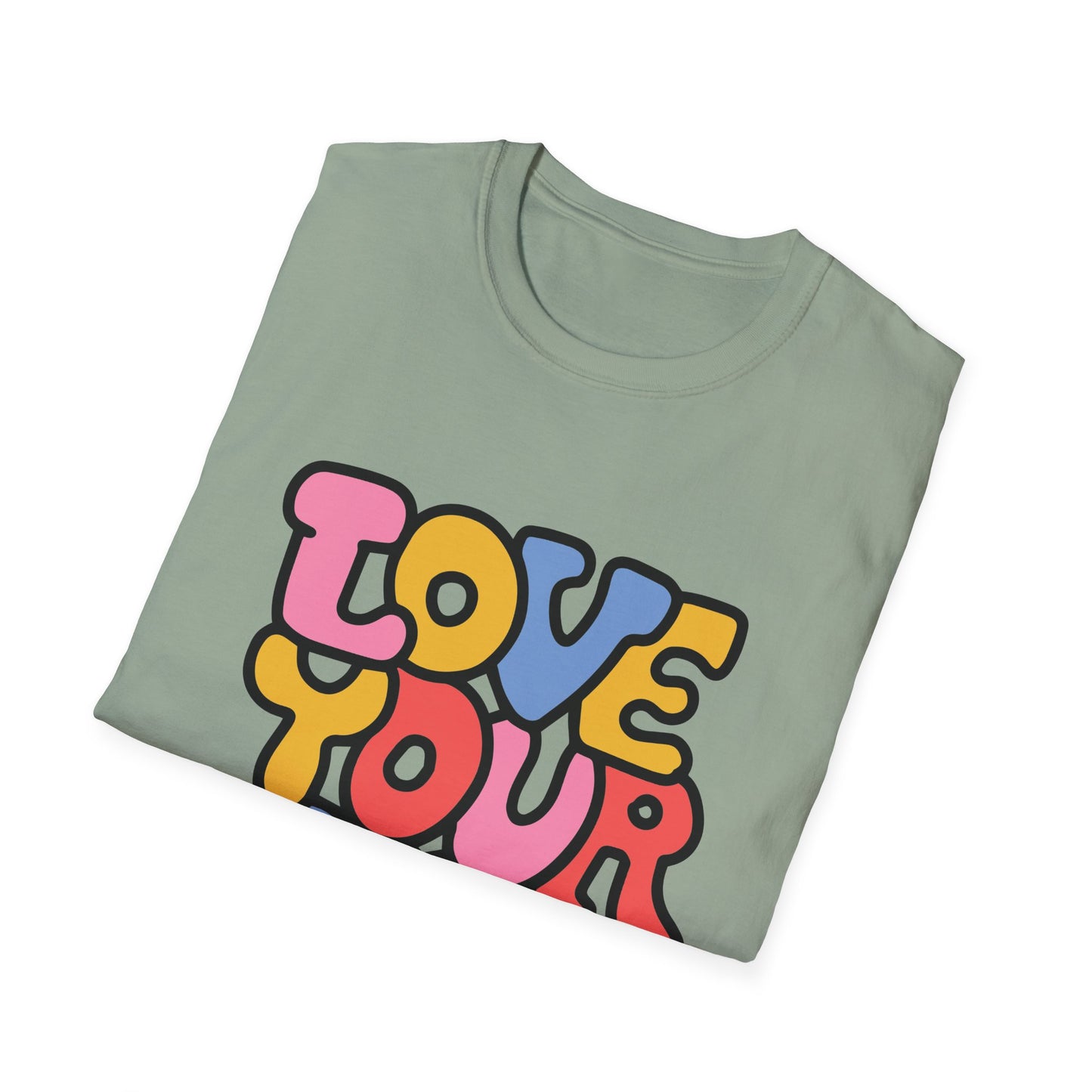 Inspirational Unisex Softstyle T-Shirt - 'Love Your Self'