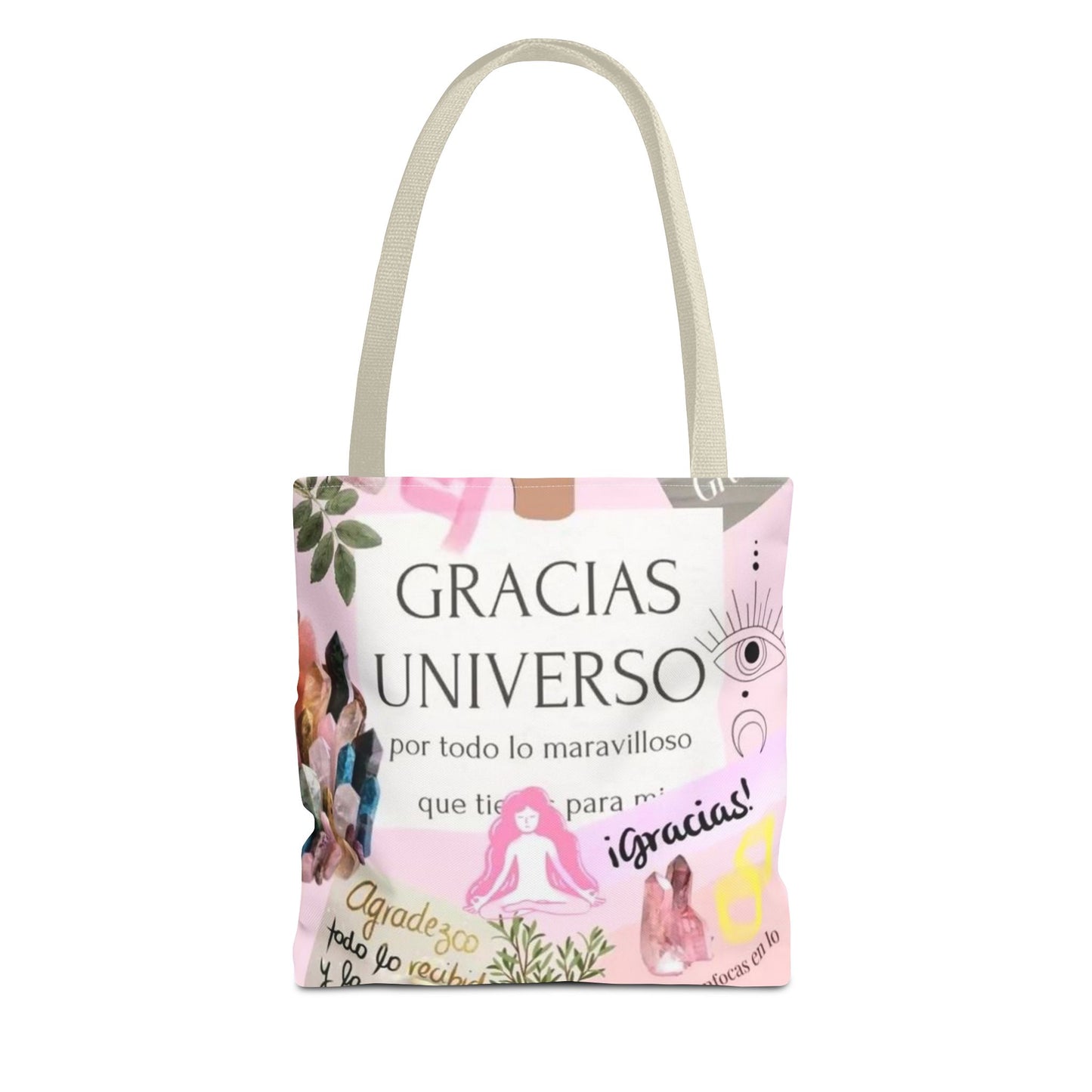 Gratitude Tote Bag, Inspirational Canvas Shopper, Thank You Gift, Boho Style Carryall, Positive Vibes Bag