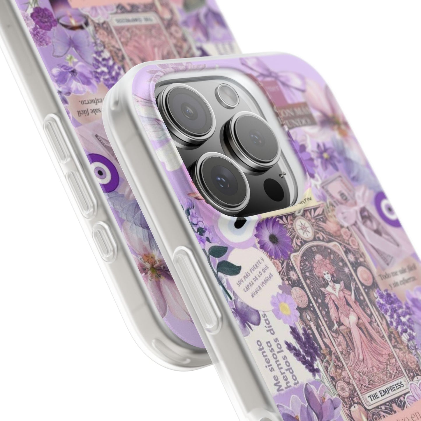 Purple Floral Flexi Phone Case, Personalized Phone Cover, Boho Chic Case, Cute Gift for Her, Birthday Accessory, Nature Lover Design