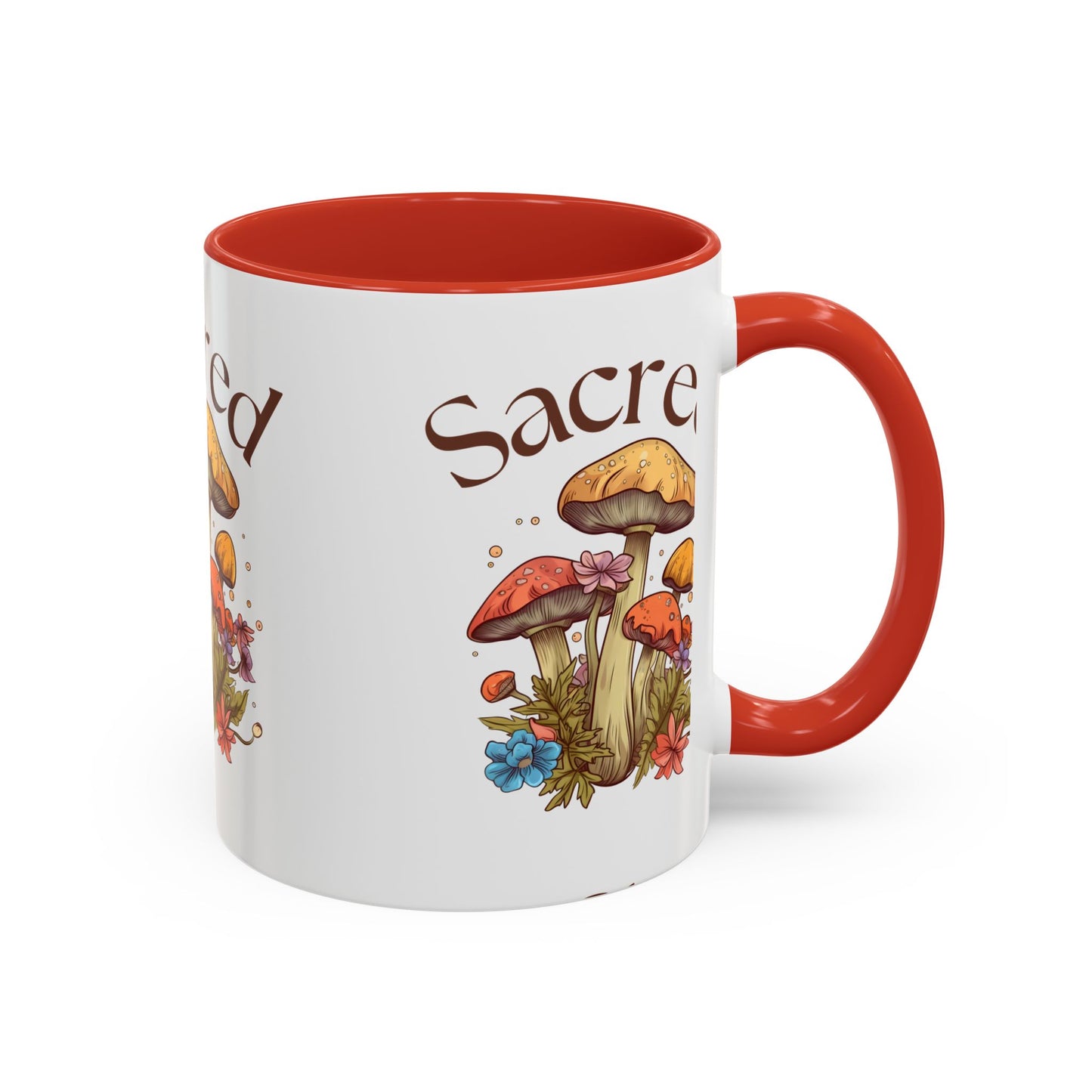 Sacred Mushrooms Coffee Mug | Boho Aesthetic Beverage Cup, Gift for Nature Lovers, Eco-Friendly Drinkware, Farmhouse Decor, Tea Mug