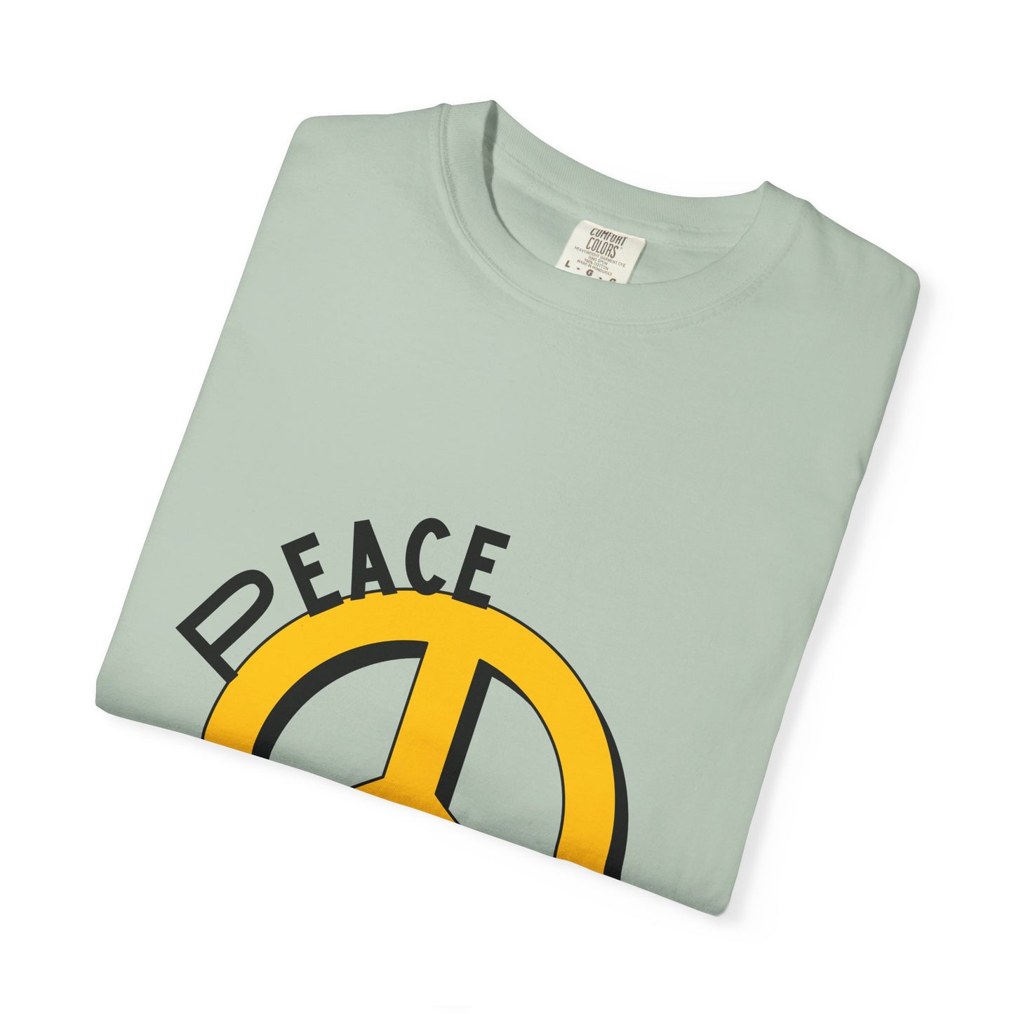 Peace Graphic Unisex T-Shirt - Garment-Dyed White Tee for Casual Vibes