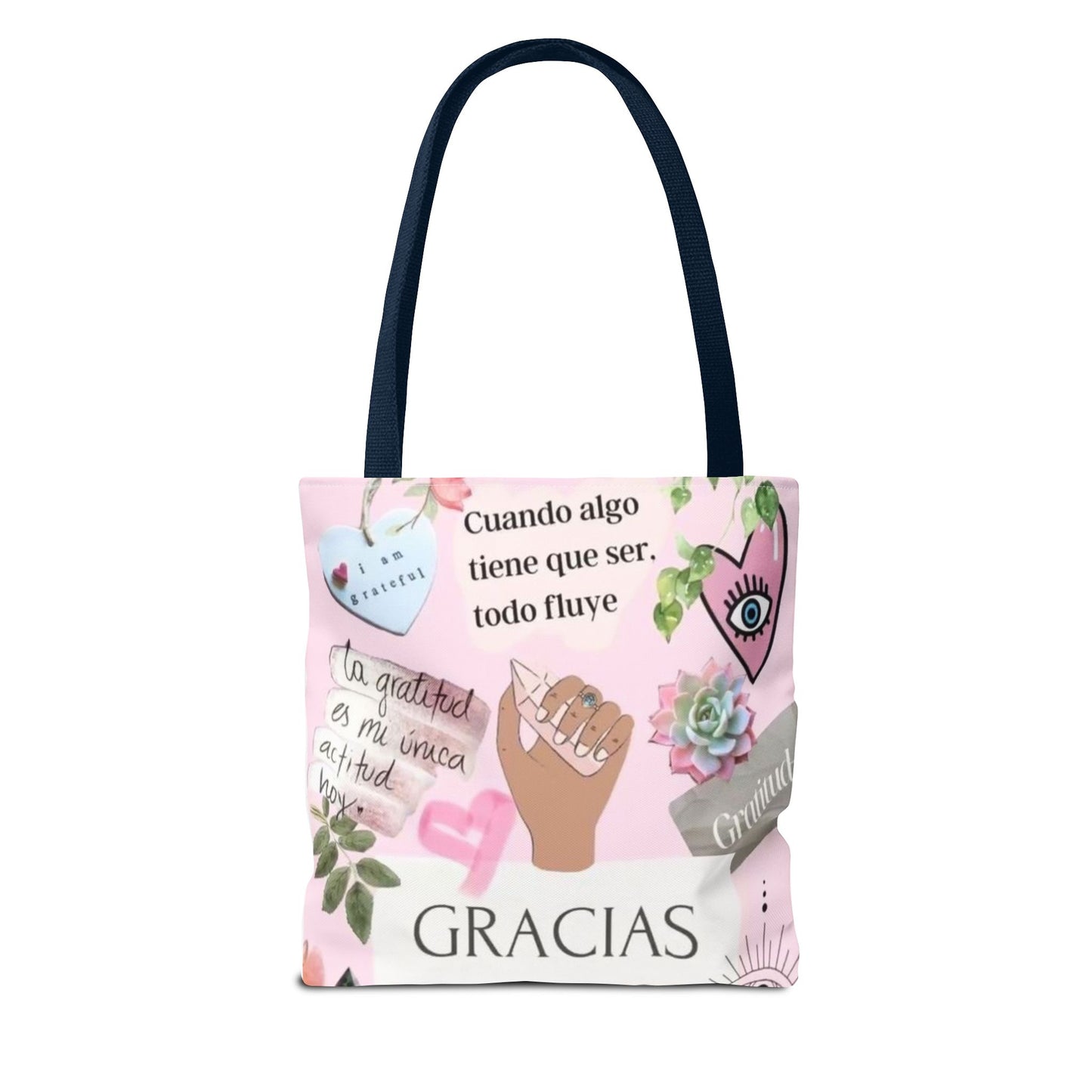 Gratitude Tote Bag, Inspirational Canvas Shopper, Thank You Gift, Boho Style Carryall, Positive Vibes Bag