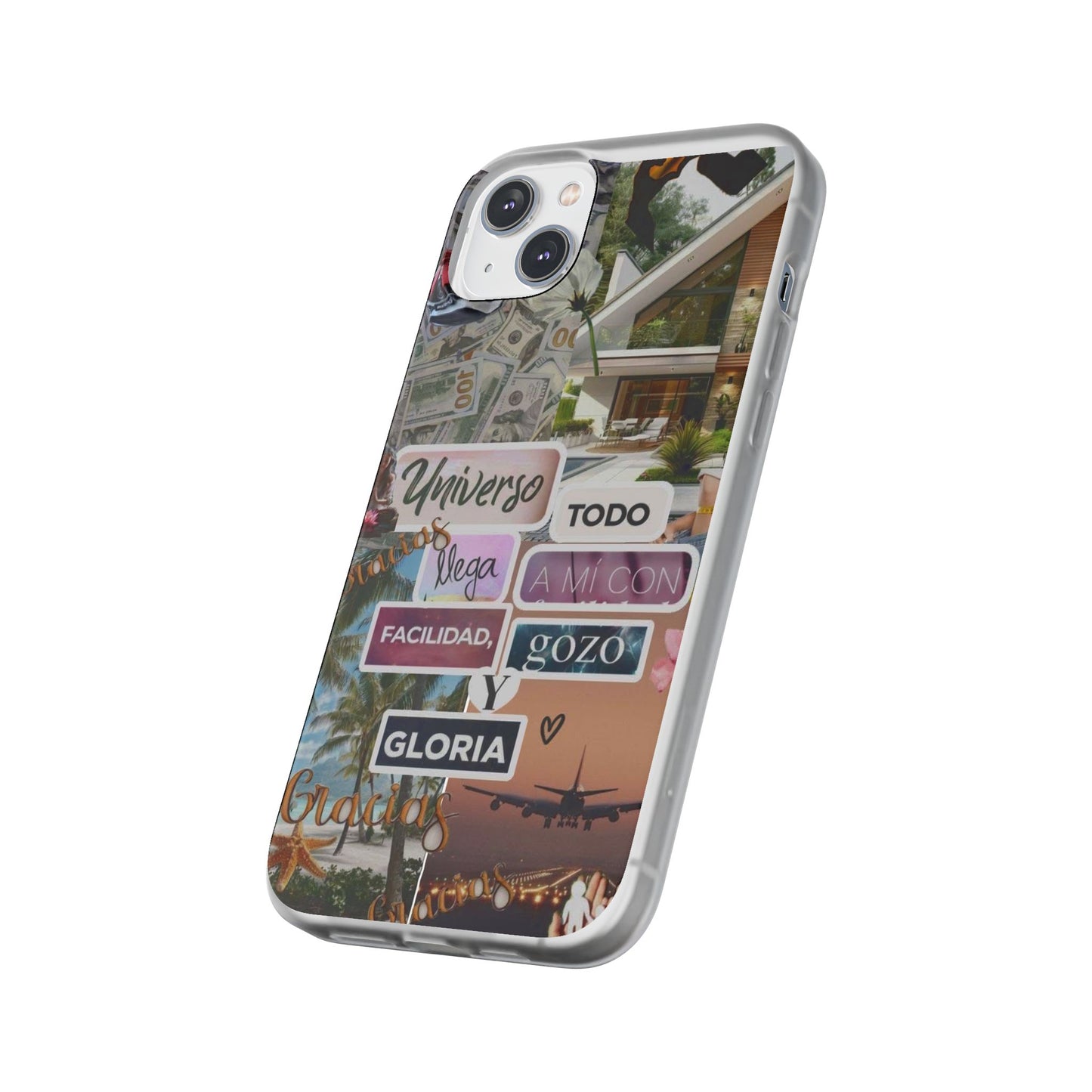 Vibrant Flexi Phone Case with Inspirational Quotes, Bohemian Style, Perfect Gift for Friends, Travelers, Birthdays, Everyday Use