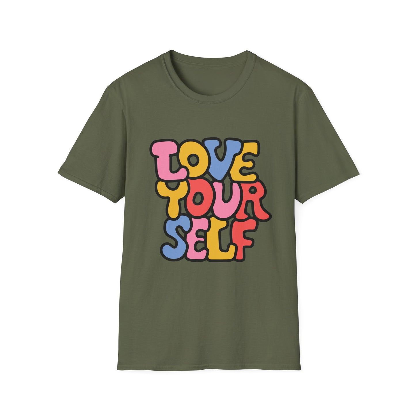 Inspirational Unisex Softstyle T-Shirt - 'Love Your Self'