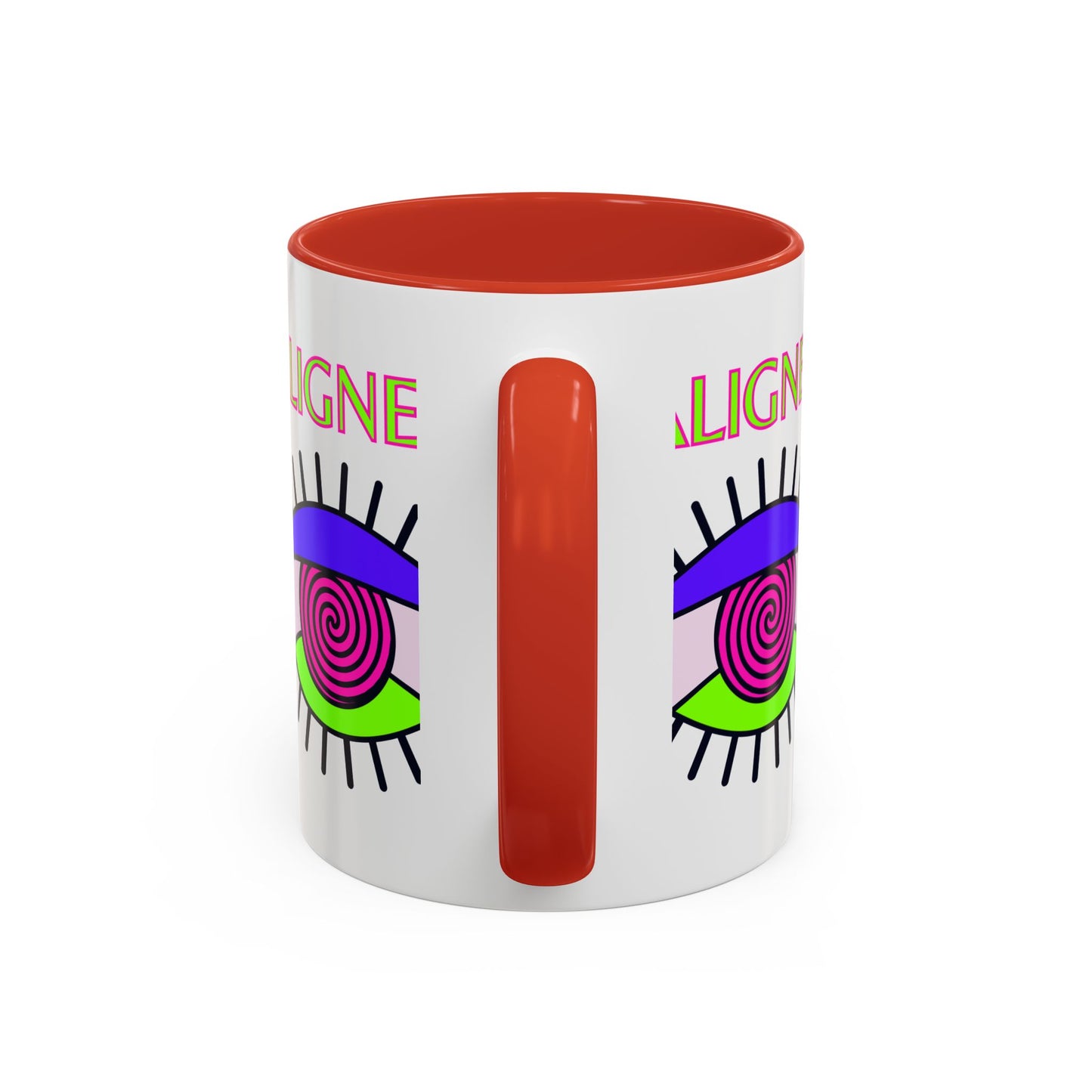 Aligned Eye Accent Coffee Mug - Inspirational Gift, Unique Artwork, Home Decor, Mindfulness Mug, Boho Style