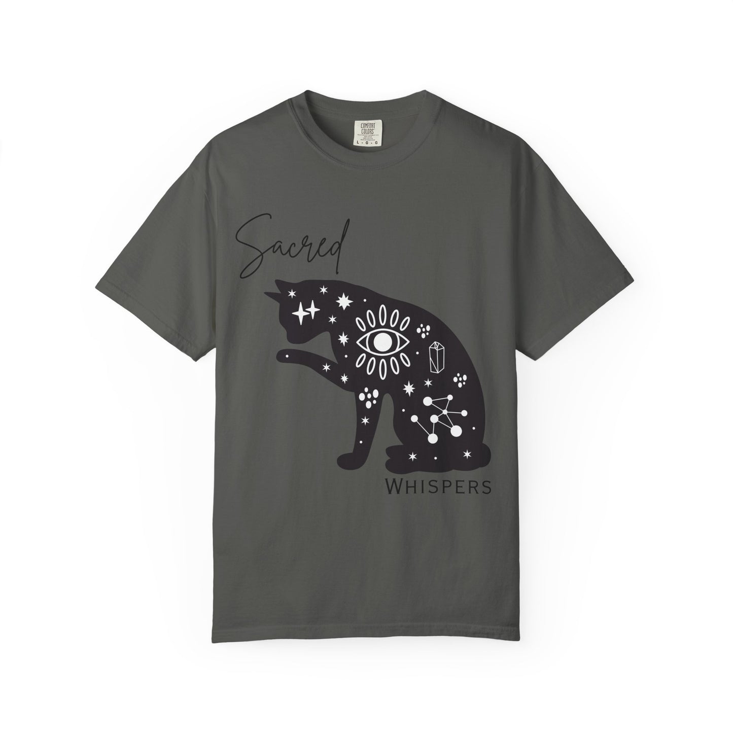 Sacred Whispers Cat T-Shirt | Unisex Garment-Dyed Tee