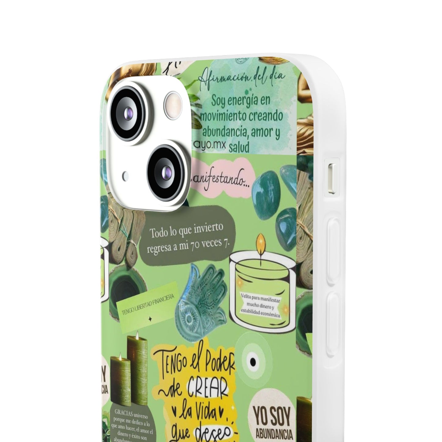 Vibrant Flexi Cases for Abundance Mindset | Phone Protection, Gift for Motivational Quotes, Spiritual Decor, Positive Vibes