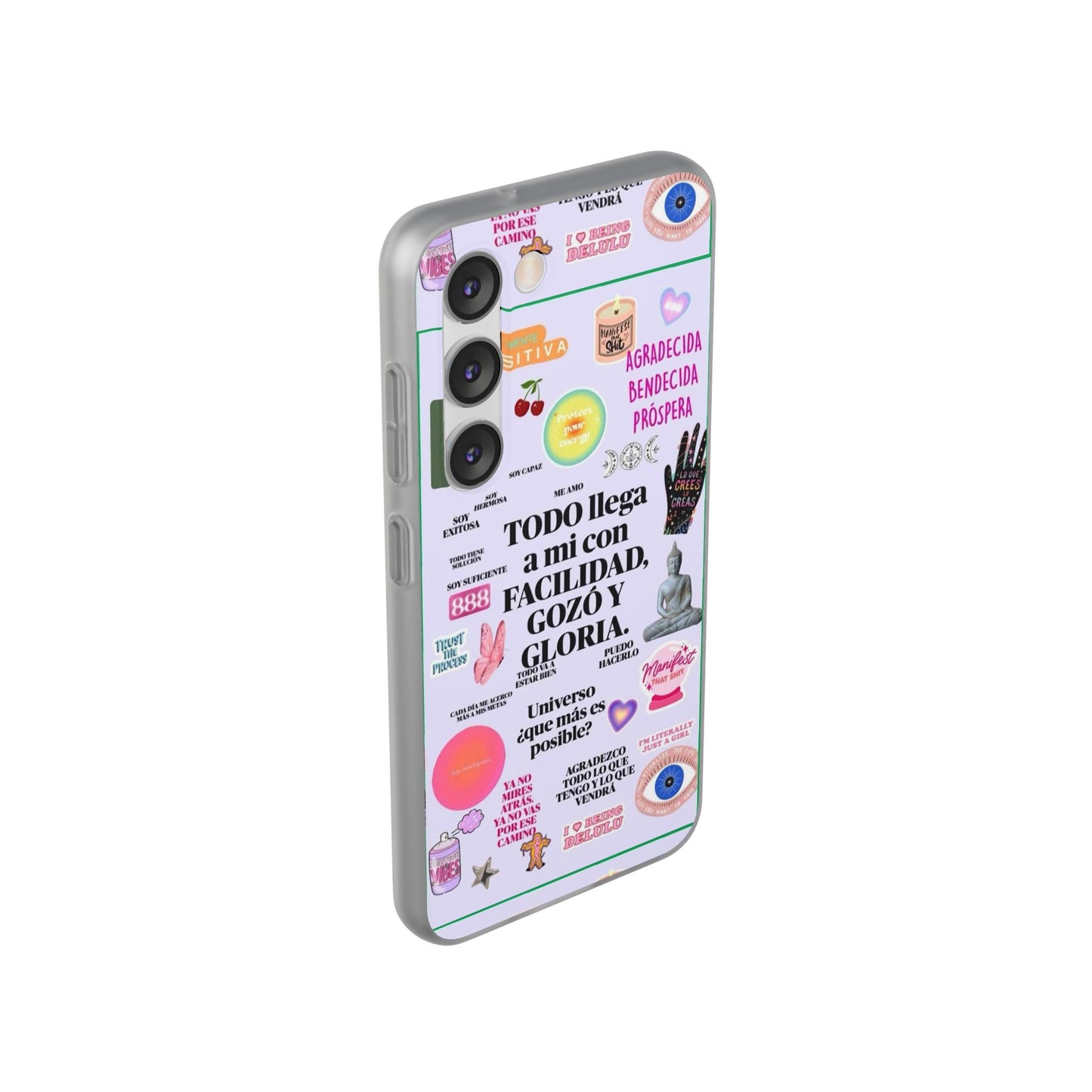 Positive Affirmation Flexi Cases for iPhone, Inspirational Phone Cover, Motivational Case, Gift for Her, Trendy Phone Protector