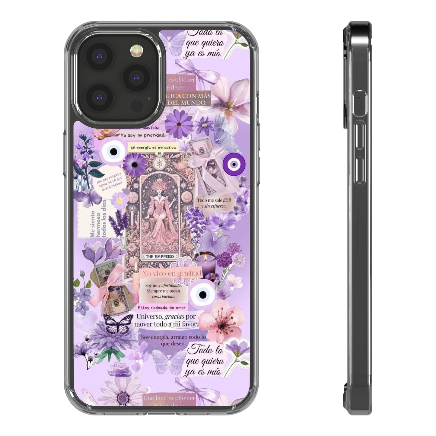 Beautiful Floral Phone Case, Clear Case, Cute Accessories, Gift for Her, Phone Protection, Trendy Tech