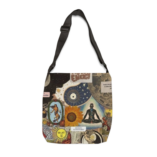 Bohemian Adjustable Tote Bag - Unique Art, Eco-Friendly Carrier, Travel Bag, Everyday Tote, Gift for Art Lovers