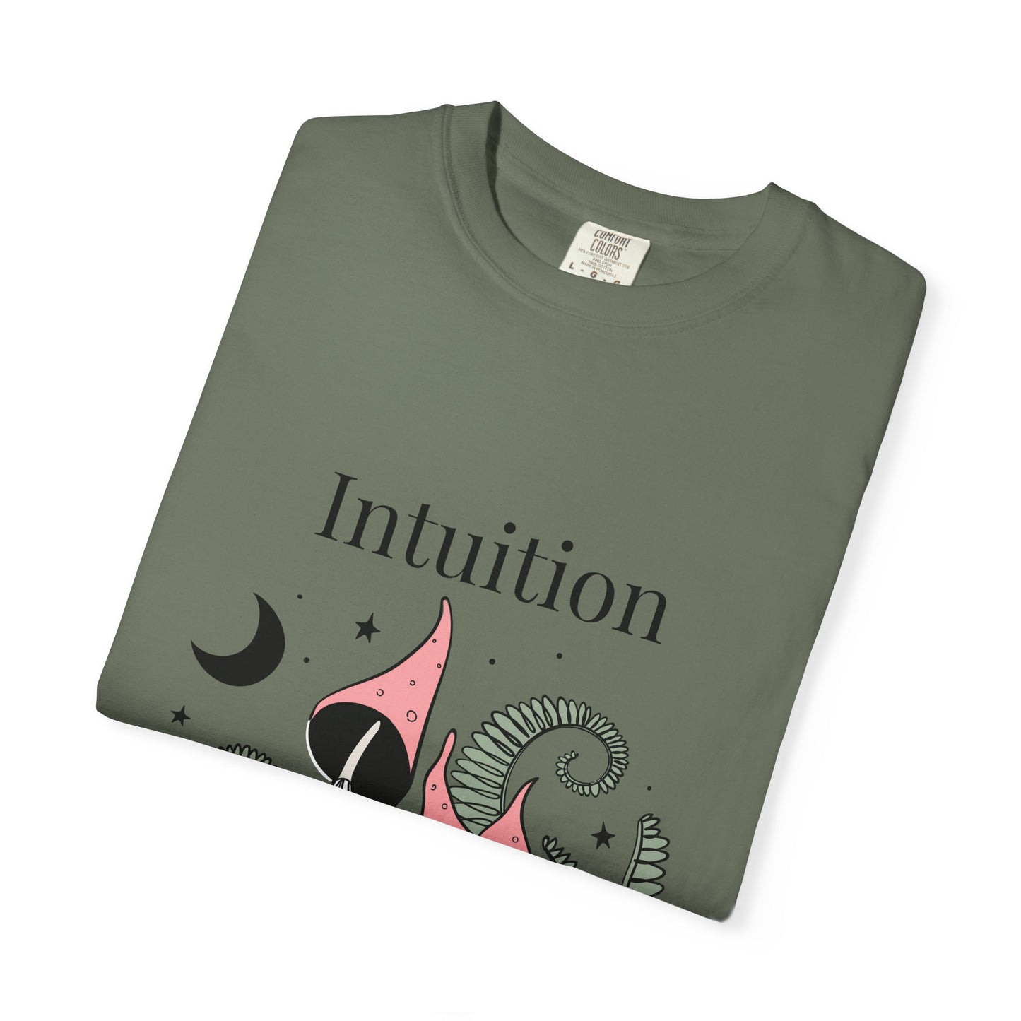 Intuition Unisex Garment-Dyed T-Shirt - Whimsical Nature Design