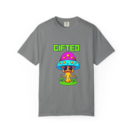 Gifted Mushroom T-Shirt - Colorful Unisex Garment-Dyed Tee