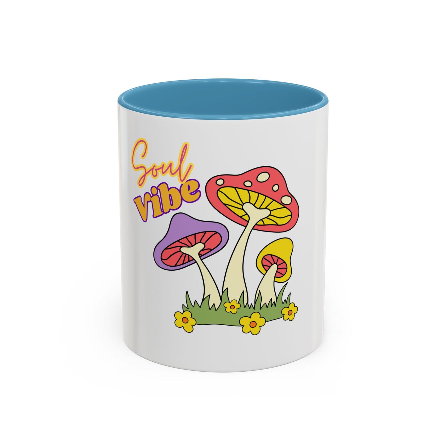 Colorful Soul Vibe Coffee Mug - Inspirational Gift, Fun Kitchenware, Mushroom Decor, Unique Drinkware, Tea Lovers