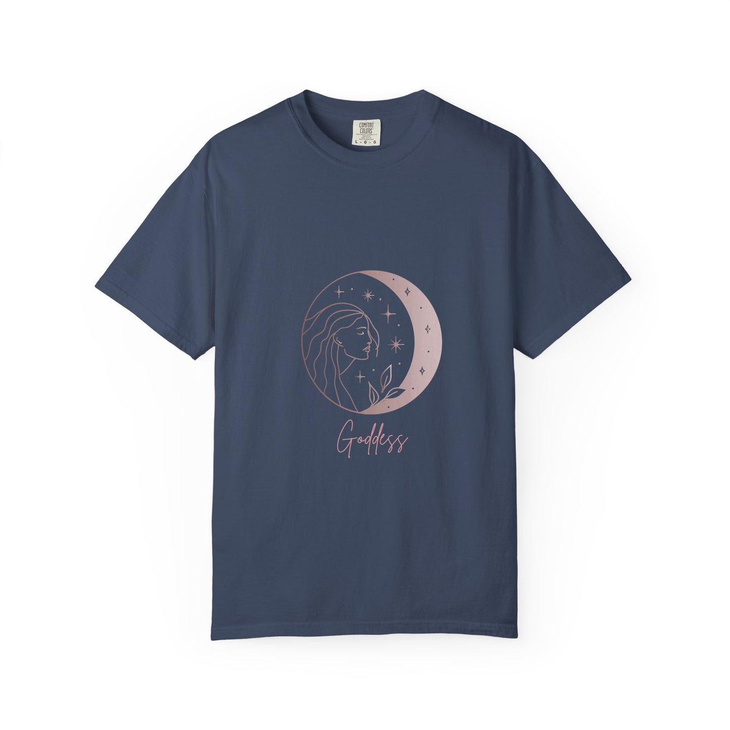 Goddess Moon T-Shirt - Unisex Garment-Dyed Tee for Spiritual Souls